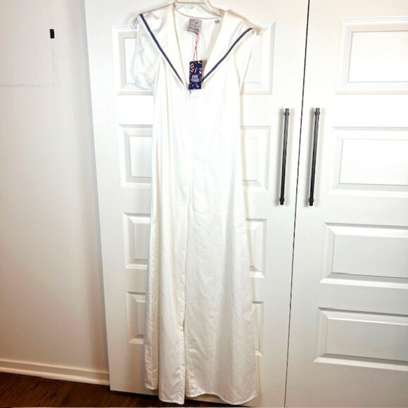 My Beachy Side x Emily in Paris Wide Leg Jumpsuit Small White Sailor Resort $450 - Picture 2 of 12